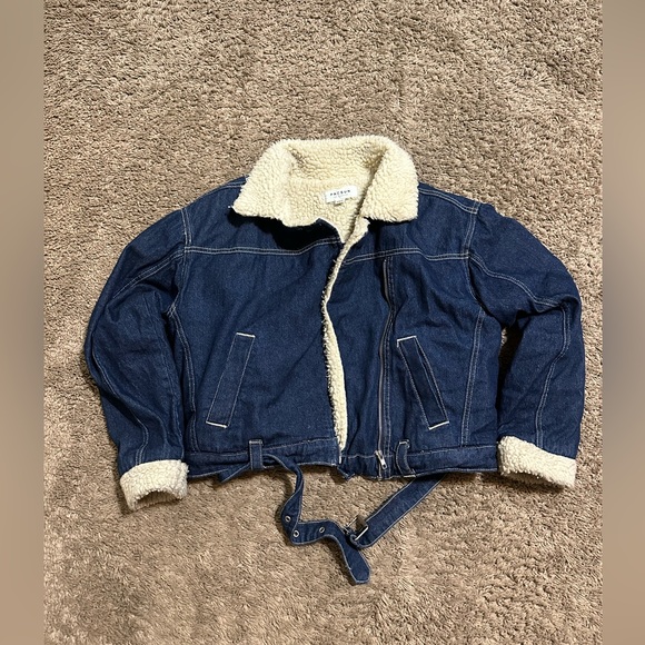 PacSun Jackets & Blazers - Vintage Pacsun Women's Sherpa Bomber denim jacket 00s size small